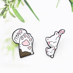 Cute Cat Paw Alloy Brooch Pin