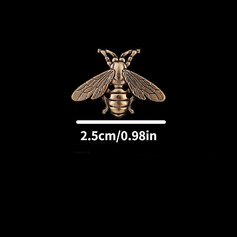 European American Retro Insect Bee Brooch Metal Collar Pin Men Women Suit