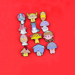 Zodiac Mushroom Hat Animal Brooch