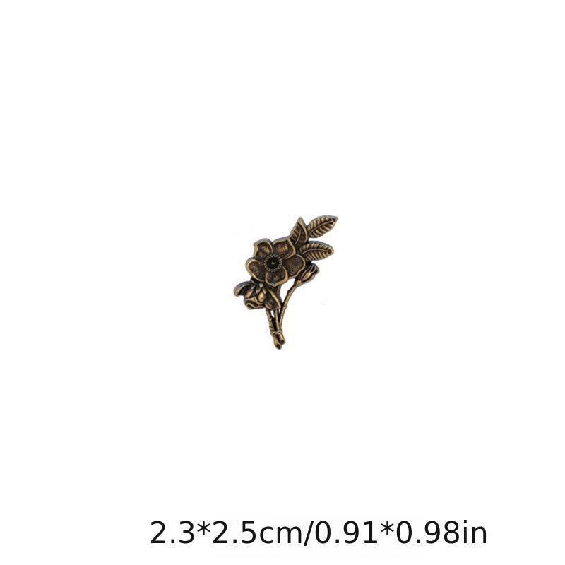Insect Flower Brooch Retro Collar Pin Men's Business Suit Pin