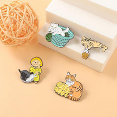 Animal Cat Brooch Lapel Pin Backpack Clothing Hat Brooch Pin Jewelry