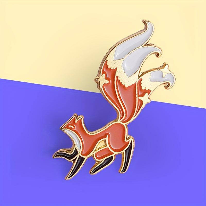 Fox Pin Brooch for Backpacks Jackets Hats Scarves Pants
