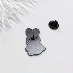 Cute Rabbit Glasses Brooch Pin Cartoon Badge for Backpacks Sweaters Jackets