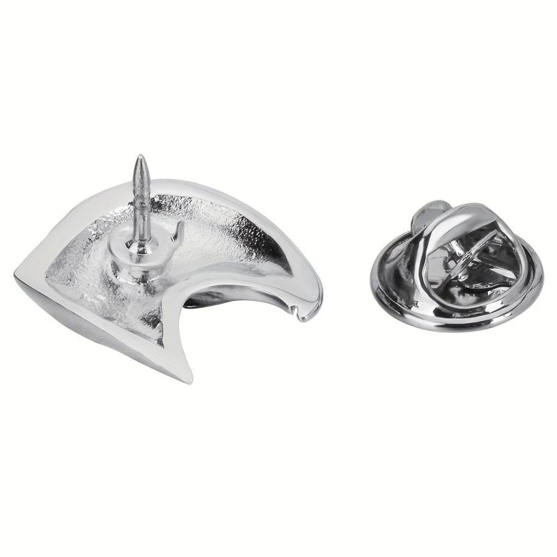 Silver Retro Eagle Head Brooch Men Jewelry Gift Pin Suit Collar Pin Metal Corsag