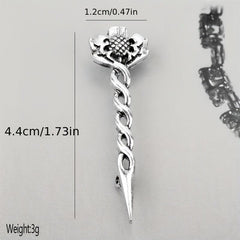 Vintage Lion Sword Brooch Men's Gift