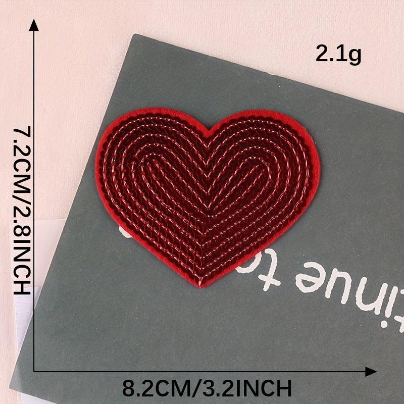 5pcs Sequin Love Embroidery Patches For Girls Clothing DIY Ironing Stickers