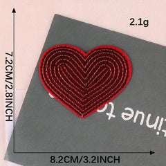 5pcs Sequin Love Embroidery Patches For Girls Clothing DIY Ironing Stickers