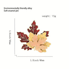 Retro Maple Leaf Shape Ornament for Men