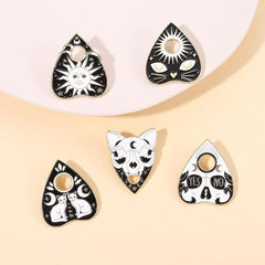 Skull Wizard Cat Brooch For Men Pins