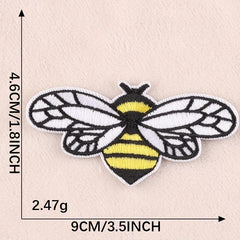 3pcs Bee Embroidery Patches Ironing Stickers DIY Girls Clothing Accessory