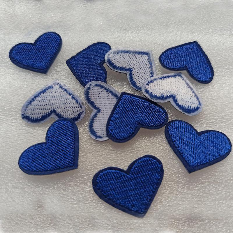 Mix Embroidered Heart Patches Small Love Heart Stickers DIY Fabric Appliques