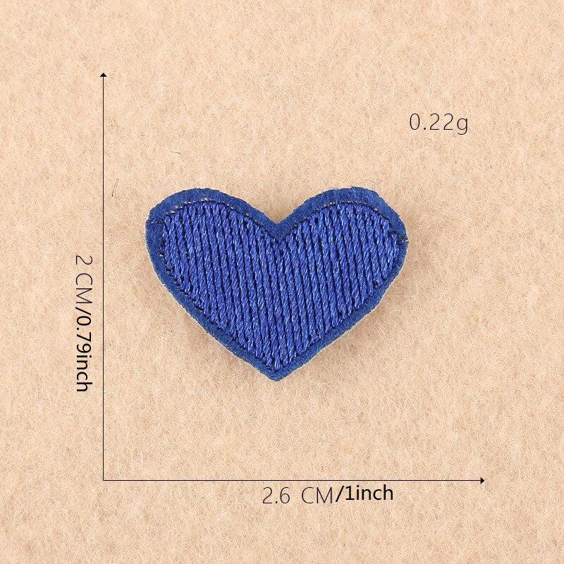 Mix Embroidered Heart Patches Small Love Heart Stickers DIY Fabric Appliques