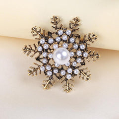 Locke Court Brooch Micro Inlaid Diamonds Pearl Flowers Brooch