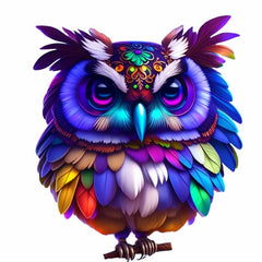 Owl Standing Style Patches Men Ink Heat Transfer Film Iron Clothes