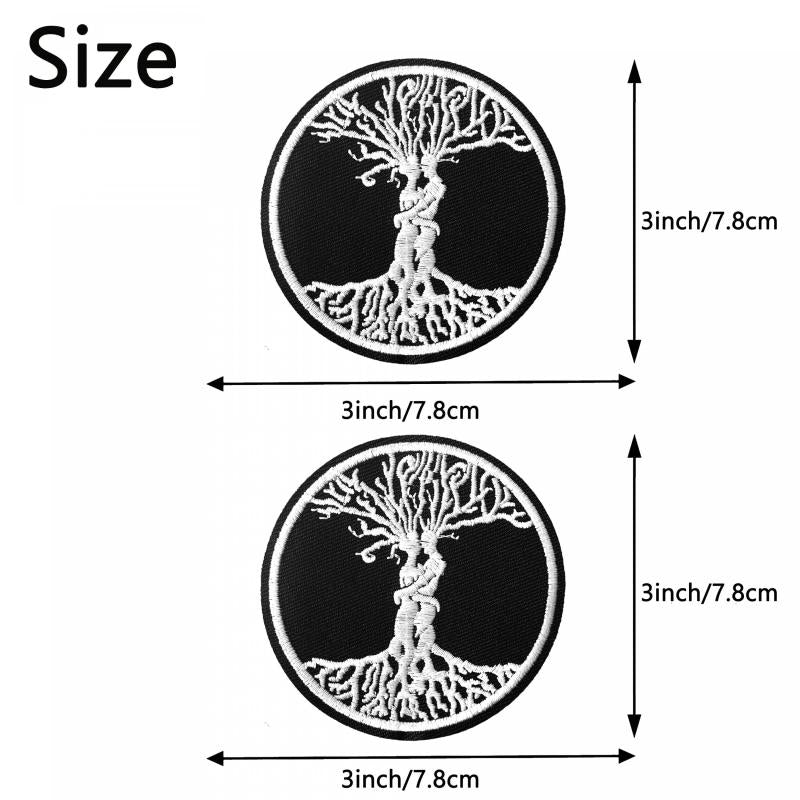 2pcs Tree Of Life Celtic Love Iron On Patches Sew On Embroidered Applique