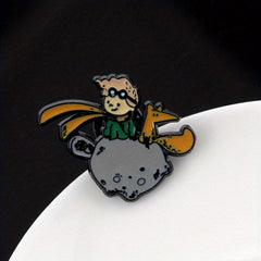 Alloy Brooch For Men Fox Boy Overlooking Distance Pin