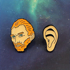 Cartoon Bearded Head Ear Ornaments Brooch