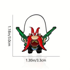 Anime Mustache Grandpa Brooch Simulation Alloy Pins