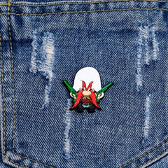 Anime Mustache Grandpa Brooch Simulation Alloy Pins