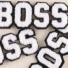 3pcs Letter Towels Embroidered Badges DIY Cloth Patches for Men