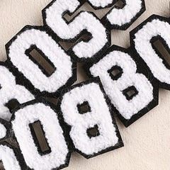 3pcs Letter Towels Embroidered Badges DIY Cloth Patches for Men
