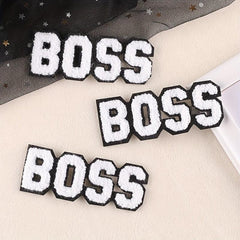 3pcs Letter Towels Embroidered Badges DIY Cloth Patches for Men