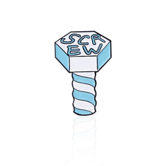 Cartoon Wrench Screws Bolt Tool Model Brooch