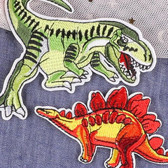 5pcs Dino Embroidery Patches DIY Art Decor for Clothes Bag Cap
