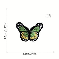 42pcs Cartoon Embroidered Iron On Patches Butterfly Planet Cloth Stickers