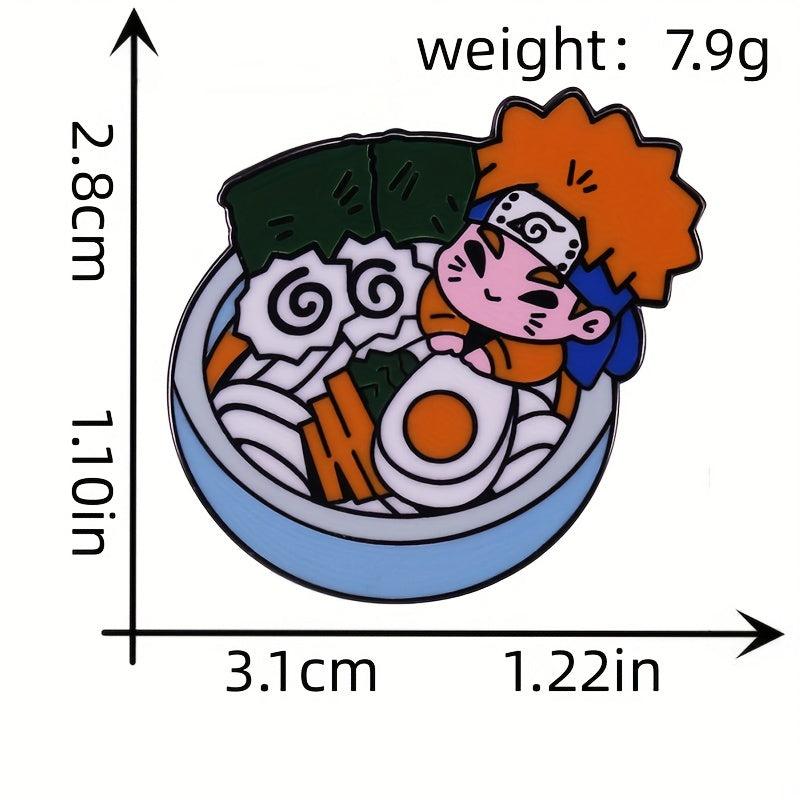 Anime Noodle Brooch Metal Badge for Schoolbag