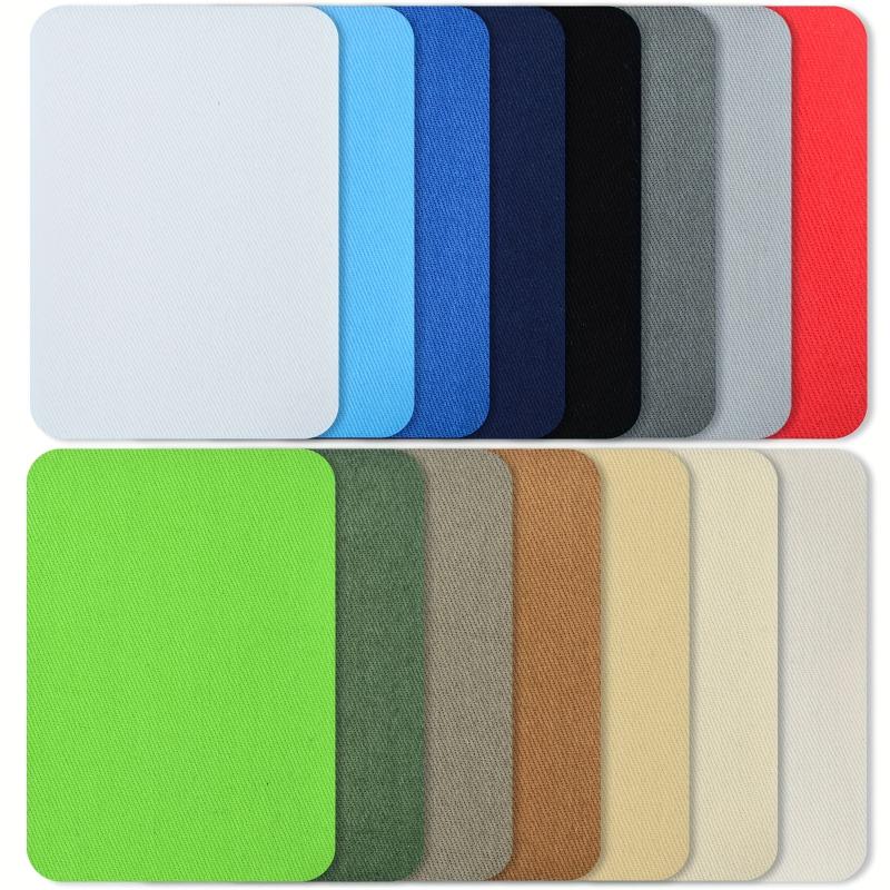 19pcs Iron On Patches Multicolor Denim Patches for Jackets Hats Bags Shoes