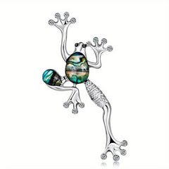 Funny Frog Brooches Metal Animal Brooch Pins For Suits Dress