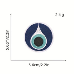 9pcs Devil's Eye Iron On Patches For Men Sew On Embroidered Applique
