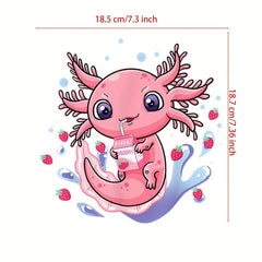 Axolotl Cartoon Iron On Heat Transfer Sticker For Girls