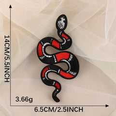 2pcs Boys Snake Embroidery DIY Patch for Clothes Backpack Hat