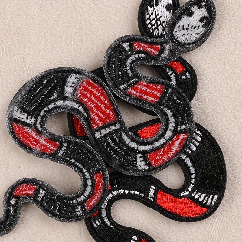 2pcs Boys Snake Embroidery DIY Patch for Clothes Backpack Hat