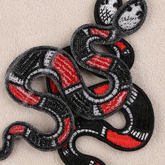 2pcs Boys Snake Embroidery DIY Patch for Clothes Backpack Hat