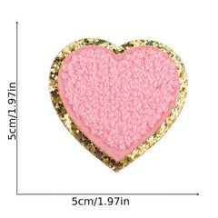 14pcs Love Rainbow Iron On Patches For Girls Sew On Embroidered Applique