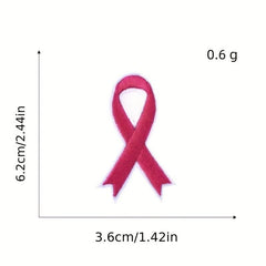 9pcs Love Ribbon Iron On Patches For Men Sew On Embroidered Applique