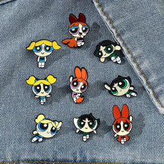 Big Eyed Little Girl Brooch For Men