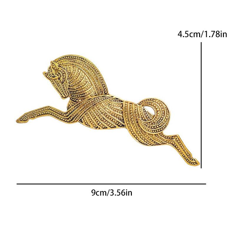 Vintage Metal Running Horse Brooch Pins Men's Brooches Gift