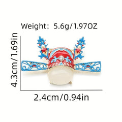 Retro Dripping Oil Shaped Hat Brooch Pin for Boys and Girls