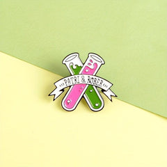 Chemical Test Tube Brooch Pin For Men