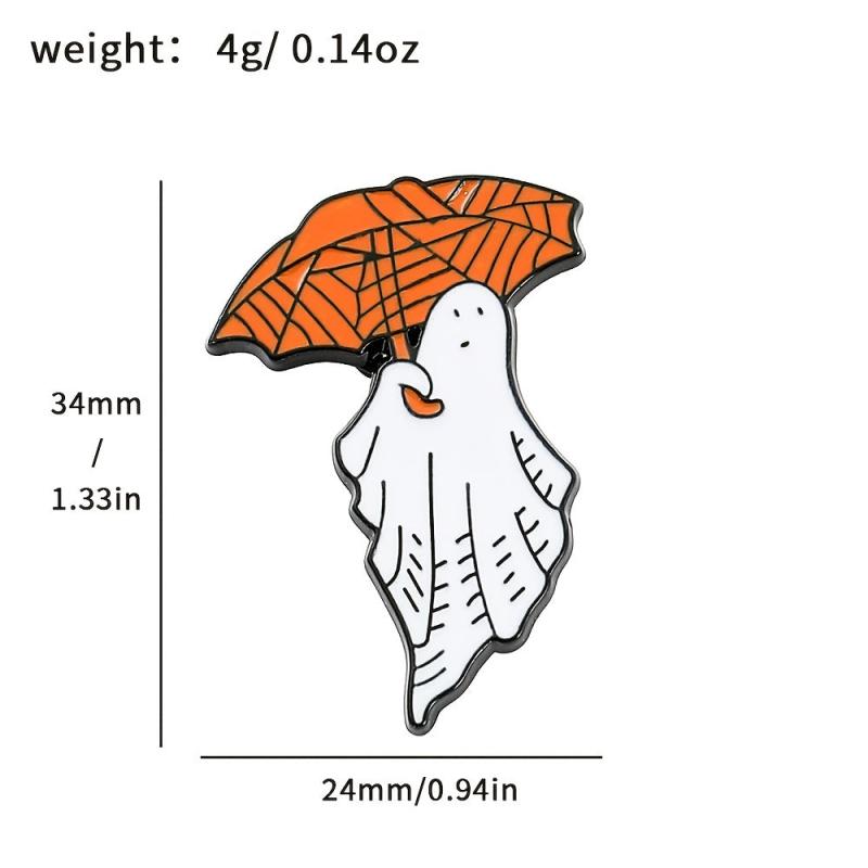 Colorful Casual Ghost Skull Gothic Brooch