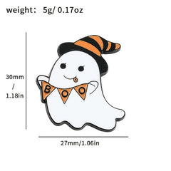 Colorful Casual Ghost Skull Gothic Brooch