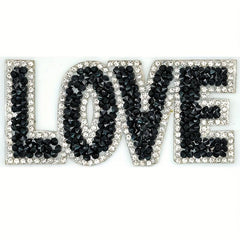 Adhesive Diamond LOVE Patches for Clothes Pants Hot Print Patch