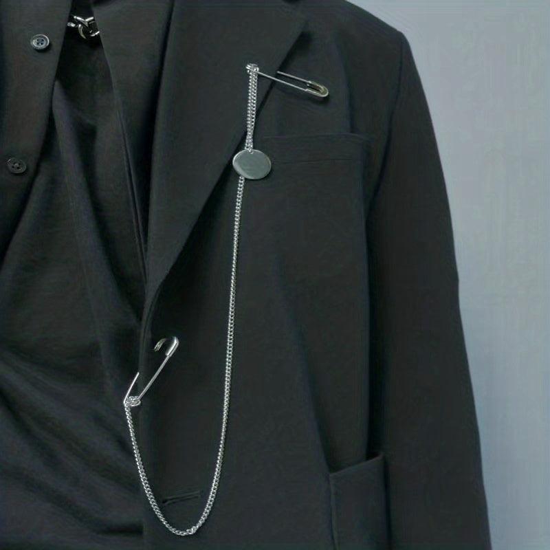 Metal Chain Pin Happy Face Brooch Hip Hop Suit Shoes Hat Luggage Unisex