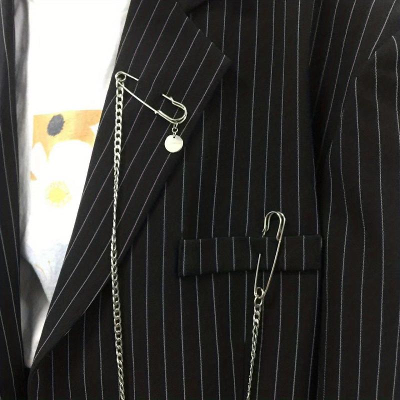 Metal Chain Pin Happy Face Brooch Hip Hop Suit Shoes Hat Luggage Unisex