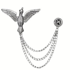 Eagle Brooch Men's Chain Suit Accessories Corsage Pin