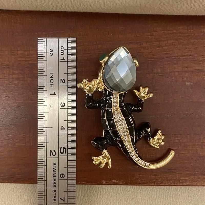 Crystal Lizard Brooches For Men Animal Pins Summer Shining Jewelry